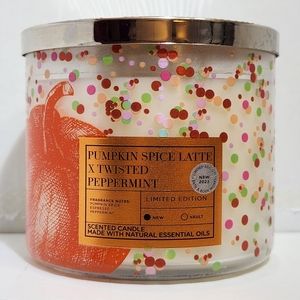 BBW Pumpkin Spice Latte & Twisted Peppermint Candle